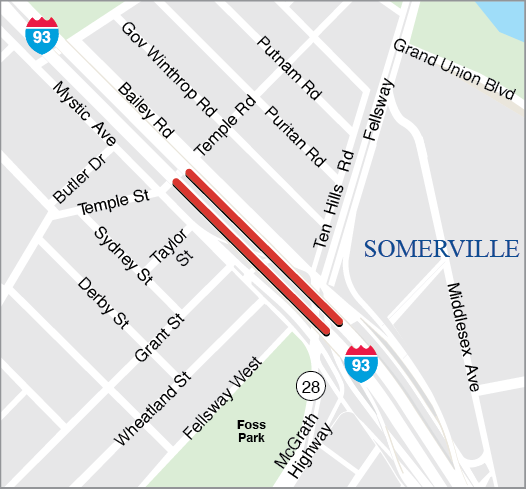 SOMERVILLE: BRIDGE PRESERVATION, S-17-031, I-93 (NB & SB) FROM ROUTE 28 TO TEMPLE STREET (PHASE 2